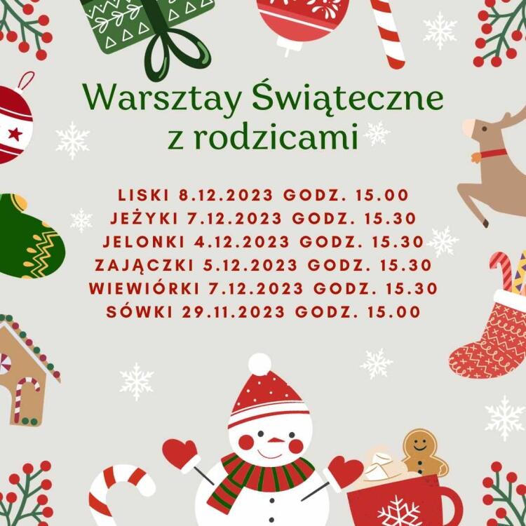 Warsztaty Świąteczne z rodzicami Przedszkole numer 56 w Gdyni